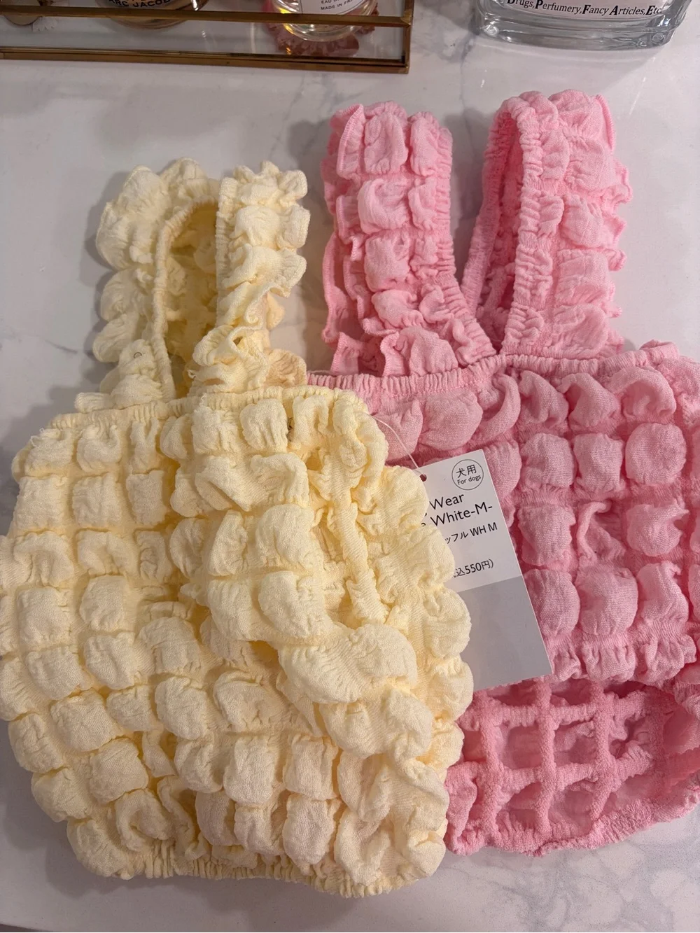 Blue Waffle Lace Dog Dress - Cute Frilly Pet Apparel